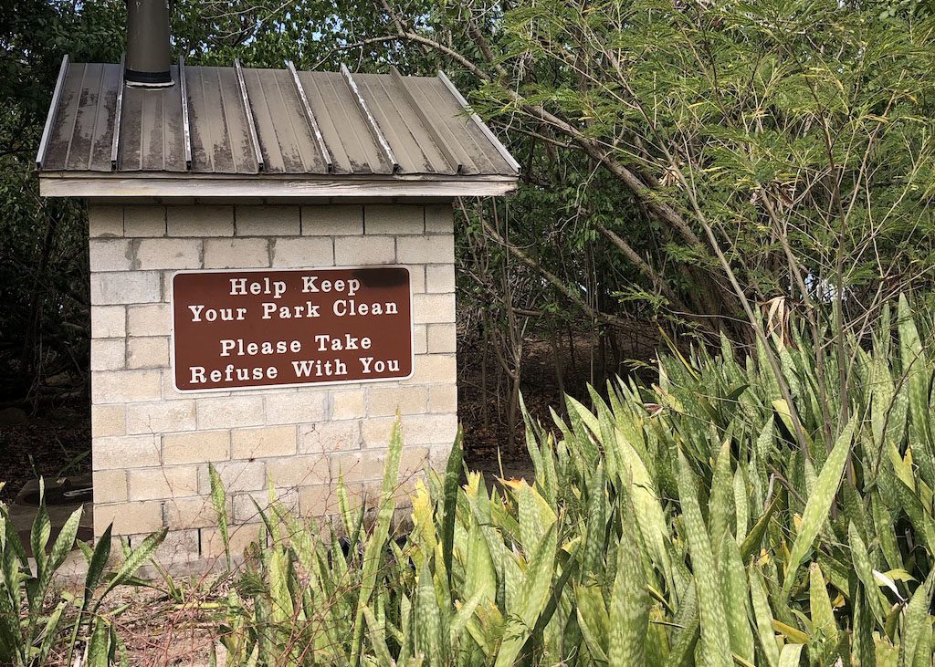 A building with a reminder to guests