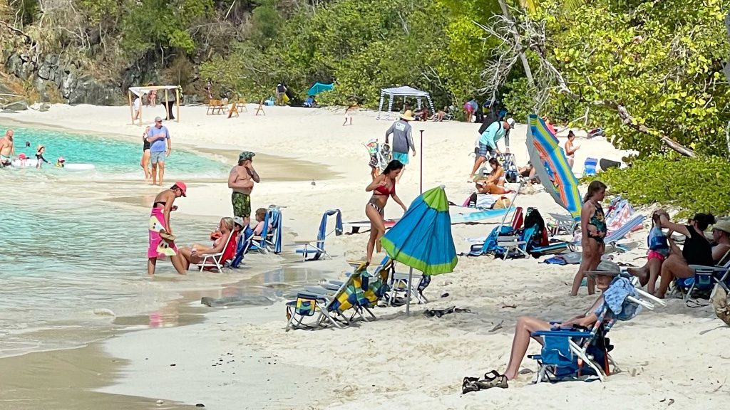 beach visitors