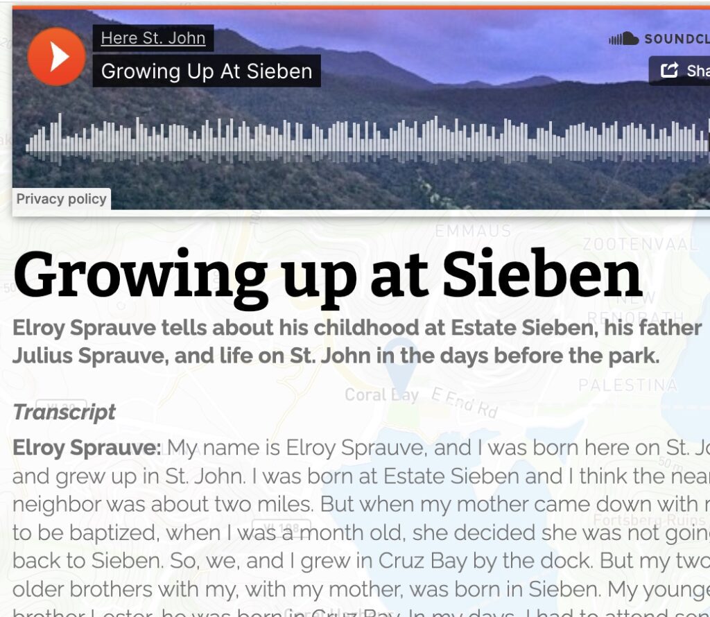 Growing Up at Sieben article with audio