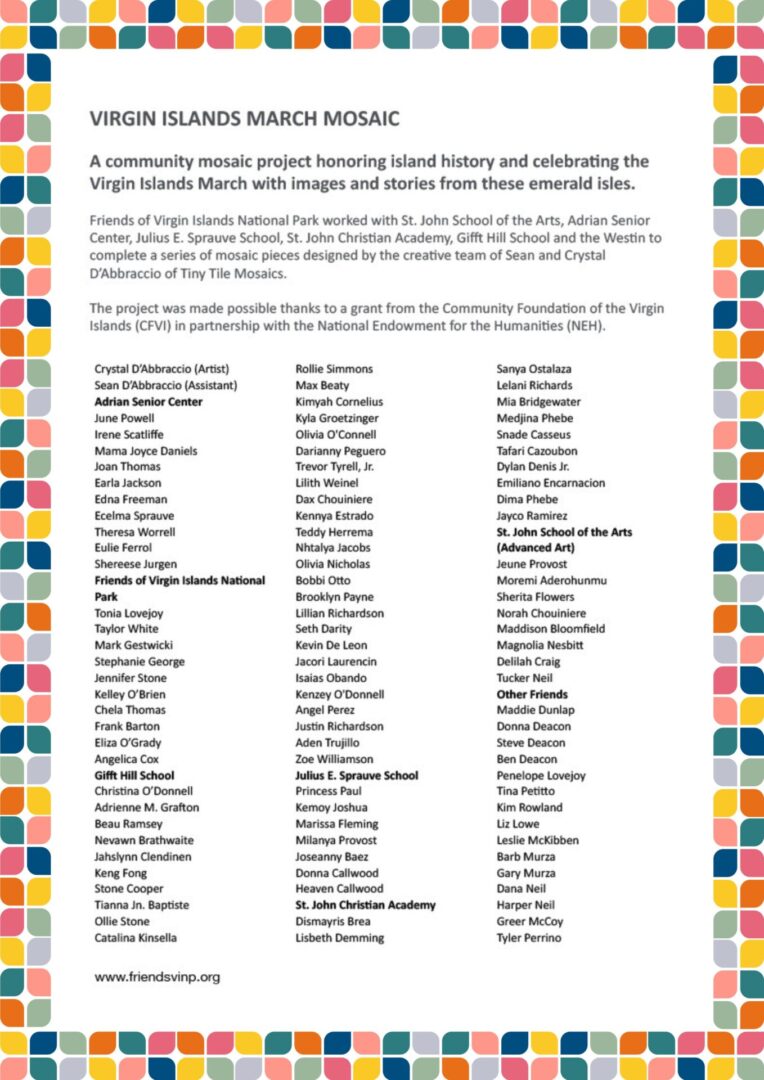 Mosaic Project Credits (1)
